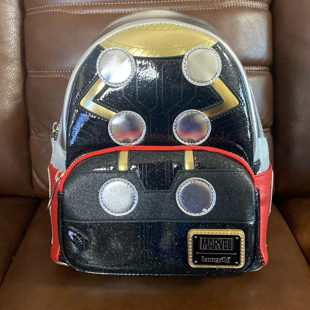 Loungefly Marvel Metallic Thor Cosplay Mini Backpack
